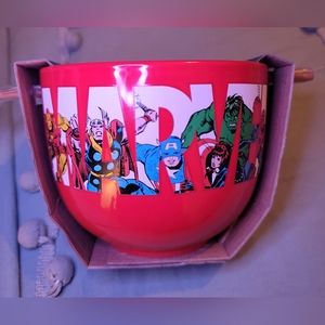 Marvel ramen bowl with Chopsticks